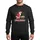 Diverse Christmas Art Lovers' Illustrative Black Santa Kneeling Dark Skinned Baby Jesus Manger & 'Merry Christmas' Sweatshirt - 1