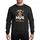 Holiday Enthusiasts' Cheerful Gingerbread Man Dark Blue Bow Tie White Icing Pink Coral Christmas Script Sweatshirt - 1