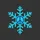 Peace Symbol Enthusiasts' Vibrant Cyan Geometric Snowflake Retro Winter Motif Sweatshirt - 2