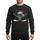 Men's & Boys' Detailed Blue Hockey Goalie Mask with Santa Hat, Crossed Sticks & Colorful Christmas Lights Sweatshirt - 1