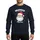 Holiday Humor Enthusiasts' Playful Winking Santa Portrait, Voluminous White Beard, Classic Red Hat, Bold 'BEARDED' Text Sweatshirt - 1