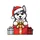 Dog Lovers' Cheerful Husky Puppy Red Santa Hat Festive Gift Boxes Charcoal Grey White Red Gold Silver Sweatshirt - 2