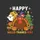 Holiday Enthusiasts' Cute Cartoon Hallothanksmas Turkey Ghost Tree Pumpkins Design Sweatshirt - 2