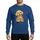 Goldendoodle Lovers' Cheerful Gold Goldendoodle Puppy Tangled in Vibrant Red Green Blue Yellow Christmas Lights Cartoon Art Sweatshirt - 1