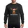 Christmas Lovers' Whimsical Cartoon Moose with Santa Hat & Multi-Color Lights 'MERRY CHRISTMOOSE' Sweatshirt - 1