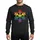 Modern Inclusivity Advocates' Bold Geometric Rainbow Pride Snowflake with Star Tips Sweatshirt - 1
