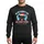 Dog Lovers' Humorous Black Flat-Coated Retriever Naughty List Red Santa Hat Blue Snowflake Festive Art Sweatshirt - 1