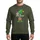 Holiday Coffee Lovers Whimsical Elf Hat Lime Green Stripe Coffee Cup Red Band Elf Legs Design Sweatshirt - 1