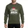 Holiday Enthusiasts' Distressed Magenta Festive Typography featuring Santa Hat, 'BRUH' Text, Candy Canes, & Holiday Lights Sweatshirt - 1