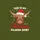 Highland Cow Fans' Rustic Christmas Red Santa Hat Brown Cow Flat Color Snowflakes Stars Cozy Text Art Sweatshirt - 2