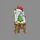 Christmas Painters' Warm Brown Easel Santa Hat Canvas Vibrant Green Tree Multicolor Christmas Lights Cartoon Sweatshirt - 2