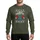 Empowerment Advocates' Ugly Christmas Sweater Pixel Art 'I BEAT DIABETES' Text, Red Boxing Gloves, Blue Awareness Ribbon, Teal Snowflakes, Black Background Sweatshirt - 1