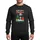 Honey Badger Lovers' Whimsical Black Honey Badger, Red Santa Hat, Multicolor Lights, Festive Gifts, White & Red Christmas Text Sweatshirt - 1