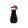 Cat Lovers' Black Cat Santa Hat Vibrant Christmas Lights Holly Berry Gold Bell Design Sweatshirt - 2