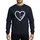 German Grandmas' Hand-Drawn White Heart Oma Script Dark Charcoal Art Sweatshirt - 1
