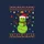 Festive Pickleball Fans' Lime Green Snowman, Red Santa Hat, Antlers, Multi-Color Lights, Ugly Christmas Sweater Style Sweatshirt - 2
