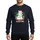 Tropical Christmas Fans' Whimsical White Llama, Red Santa Hat, Rainbow Lights, Green Palm, Peach Plumeria, Orange Mele Kaliki Llama Sweatshirt - 1