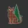 Christmas Cat Lovers' Red Buffalo Plaid Cat Silhouette Forest Green Tree Graphic Sweatshirt - 2