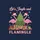 Christmas Enthusiasts' Vibrant Pink Flamingo Santa Hat Festive Tree Red & Green Candy Cane Flamingle Design Sweatshirt - 2