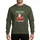 Holiday Humor Fans Jolly Santa Tangled in Colorful Lights Unrolling Red Snowflake Carpet Festive Warning Graphic Sweatshirt - 1