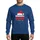 Baseball Fans & Festive Group Celebrators Vibrant Red Santa Hat Baseball Pom-pom, Bold White Baseball & Distressed Red Claus Typography, Red White Blue-Green Christmas Lights Sweatshirt - 1