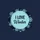 Winter Lovers' Light Blue Cyan Black Hand-Drawn 'I Love Winter' Circular Emblem Whimsical Snowflakes Stars Sweatshirt - 2