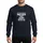 Sarcasm Enthusiasts' White Distressed Retro Stacked Sans-Serif Typographic Quote Black Sweatshirt - 1