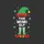 Family Holiday Enthusiasts Mimi Elf Festive Green Hat Red Bell Striped Stockings Red Shoes Snowflakes Sweatshirt - 2