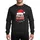 Festive Holiday Fans' Vibrant Red Santa Hat White Trim, Bold White POLICE, Distressed Red CLAUS, Red & Blue Christmas Lights Sweatshirt - 1
