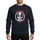 Humorous Holiday Fans' Distressed Hand-Drawn White Skeleton Red Santa Hat Steaming Mug Circle Design Sweatshirt - 1