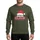 Holiday Anime Enthusiasts' Red Santa Hat Bold White ANIME Faux-3D Red CLAUS Text Festive Lights Graphic Sweatshirt - 1