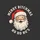 Funny Christmas Enthusiasts' Retro Distressed Cheerful Santa Head Red Hat Off-White Beard Bold Block Text Ho Ho Ho's Sweatshirt - 2