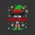 Lash Artists' Whimsical Christmas Elf Green Hat Red Lashes Striped Socks Snowflakes Sweatshirt - 2
