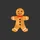 Christmas Lovers' Geometric Mosaic Gingerbread Man Warm Orange-Brown Red Bow Tie White Zigzag Icing Sweatshirt - 2