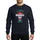 Holiday Gatherings' Whimsical Sparkly Elf Art with Dark Teal, Bright Red Stripes, Gold Bells Sweatshirt - 1