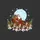 Basset Hound Lovers' Whimsical Christmas Santa Sleigh Ride with Eight Tri-Color Basset Hounds, Snowflakes & Trees Sweatshirt - 2