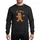 Holiday Humor Lovers' Whimsical 'Oh Snap!' Gingerbread Cookie Teal Buttons Graphic Sweatshirt - 1
