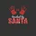 Holiday Cheer Advocates' Vibrant Red Distressed Handprints, 'Touched by SANTA' Grunge Typography, White Christmas Icons Sweatshirt - 2