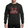 Holiday Cheer Advocates' Vibrant Red Distressed Handprints, 'Touched by SANTA' Grunge Typography, White Christmas Icons Sweatshirt - 1