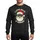 Men's Distressed Retro African-American Santa Sunglasses Vibrant Red Hat Off-White Beard Cookies Illustration Sweatshirt - 1
