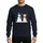 Dog Lovers' Whimsical Golden Labrador & Snowman Winter Snowflakes Blue Red Design Sweatshirt - 1
