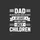 Mens Dads Bold Retro White Stacked Typographic Quote Stars Banner Accent Sweatshirt - 2