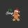 Family Holiday Humor Whimsical Snapped Gingerbread Man Red Santa Hat Green White Oh Snap Text Sweatshirt - 2