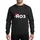 Holiday Humor Enthusiasts White HO3 Red Santa Hat atop H Bold Flat Christmas Graphic Sweatshirt - 1