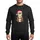Holiday Fans' Charming Cartoon Otter, Red Santa Hat, Creamy Face, Tangled Vibrant Multi-Color Christmas Lights, Bold Flat Color Style Sweatshirt - 1