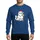 Cat Lovers' Whimsical White Cat in Red Santa Hat with Vivid Rainbow Christmas Lights Artwork Sweatshirt - 1