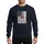 Hockey Grampy's Distressed American Flag Black White Orange Hockey Mask Sweatshirt - 1
