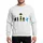 Snowboarding Enthusiasts' Minimalist Evolution Sequence Black Silhouettes Green-Eyed Alien Blue Snowboarder Sweatshirt - 1