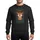 Christmas Lovers' Cute Brown Reindeer Tangled Multi-Color Christmas Lights Teal 'OH DEER!' Ugly Sweater Art Sweatshirt - 1