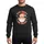Holiday Celebrators' 70s Whimsical Santa Flower Sunglasses Peace Sign Coral-Red Peach-Pink Distressed Sweatshirt - 1